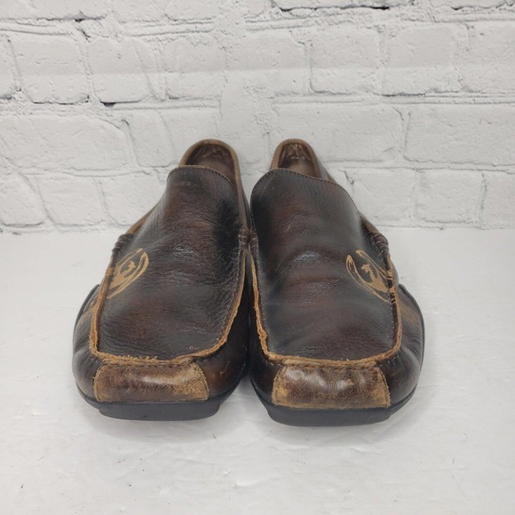 Skechers SN60660‎ Men’s Brown Leather Loafers Moccasins Driving Shoes US Sz 10.5 - Picture 2 of 9